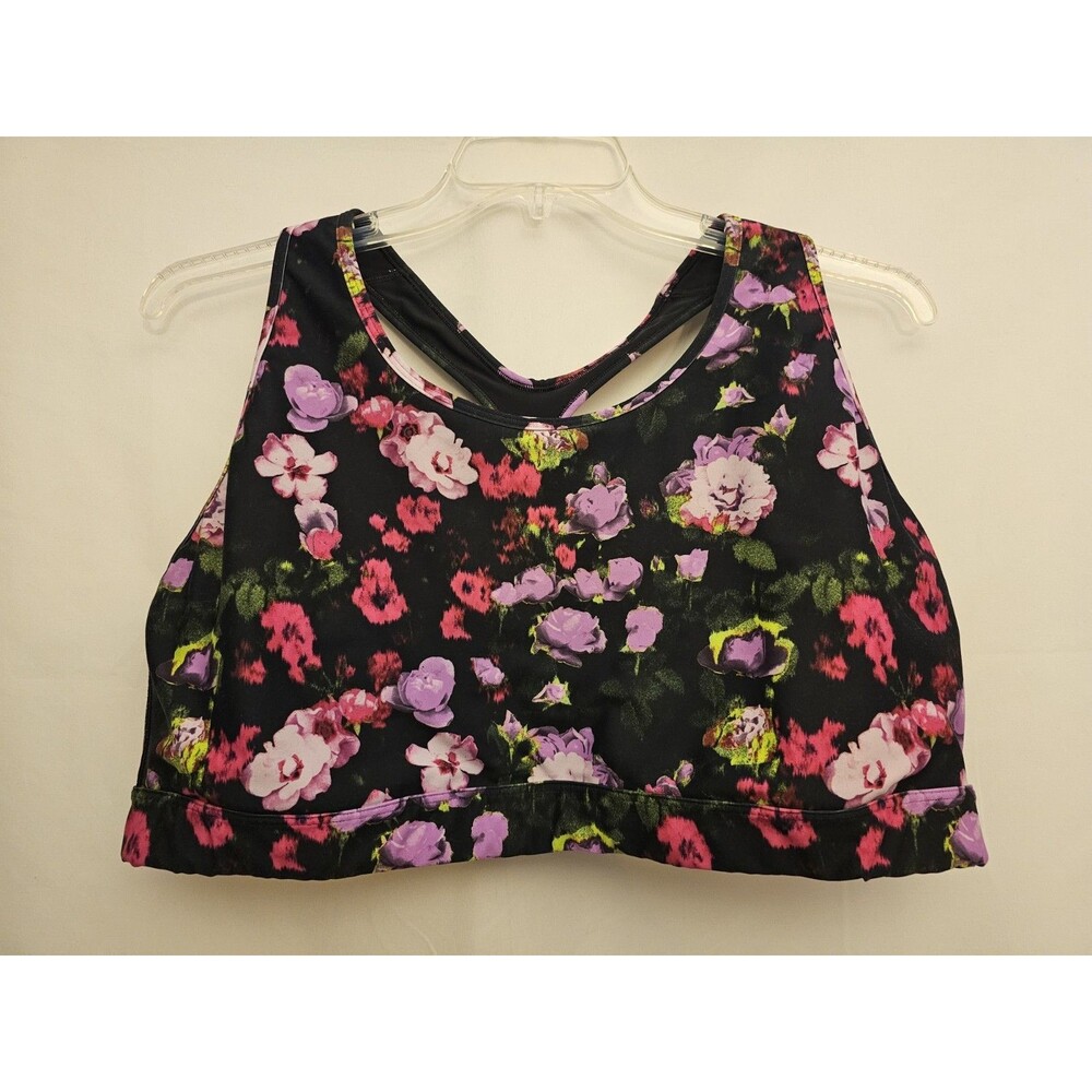 Old Navy Active Powersoft Sports Bra Floral Racerback Womens Plus Size 3X